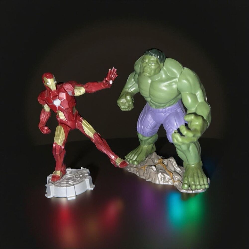 Incedible Hulk 6” & Iron Man 5” Playmation Marvel Hasbro Action Figures B4